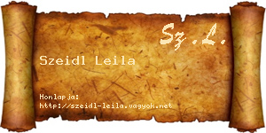 Szeidl Leila névjegykártya